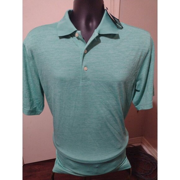 New Walter Hagan Essentials Golf Polo Shirt Men's Size Medium M Green 25+ UPF - Picture 1 of 9